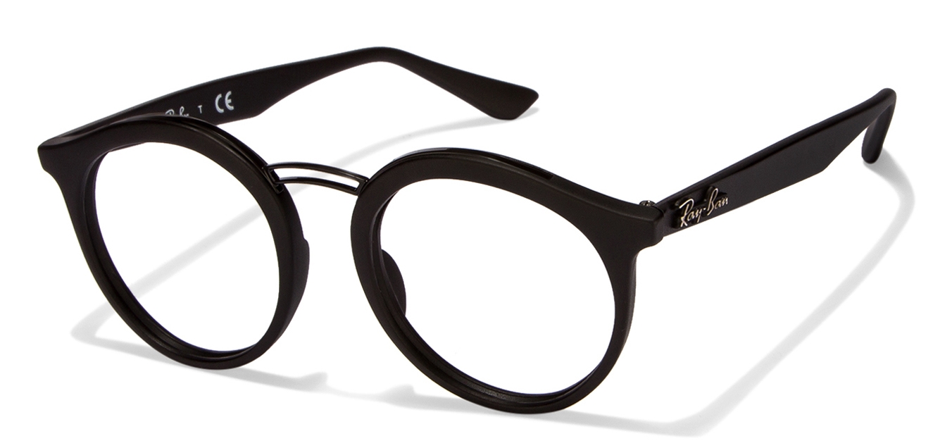 Ray-Ban RX7110 5196 Size-49 Black Eyeglasses - Lenskart ...