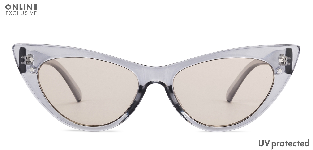 blue transparent sunglasses