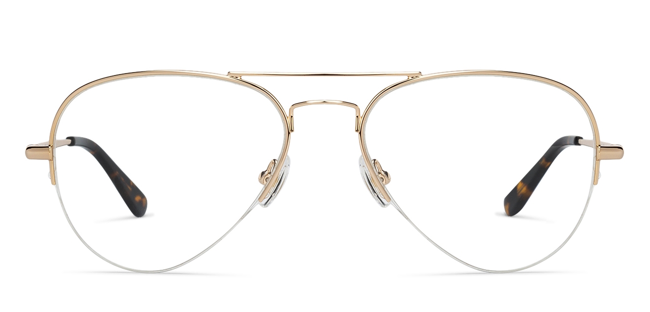 half rim aviator sunglasses