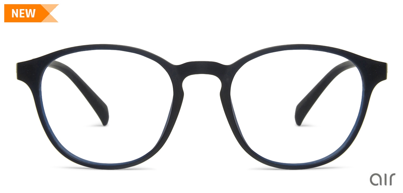 Shop Online For Blue Block Phone Computer Glasses Matte Blue Red Full Rim Round Lenskart Air Classic La E13245 C3 Buy eyeglasses with blu lenses only @ $25. lenskart air computer glasses la e13245