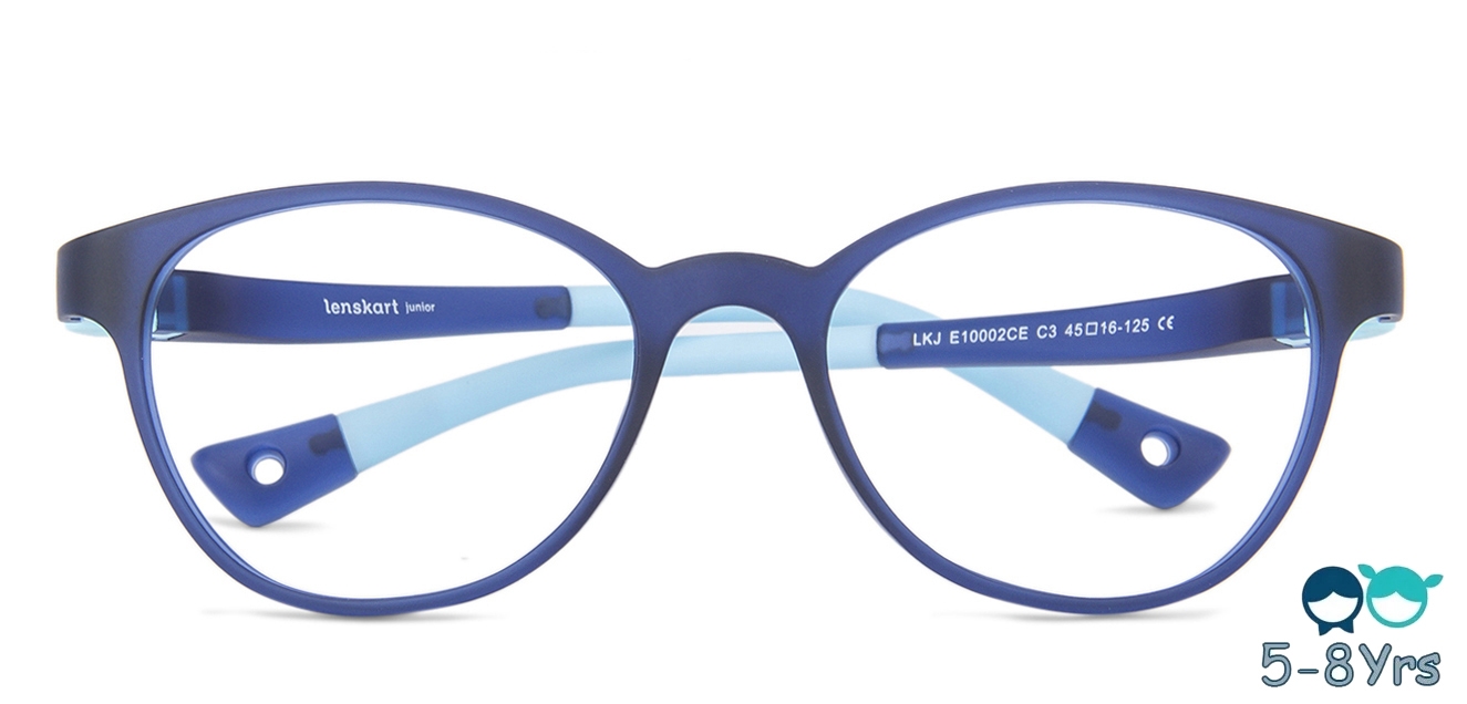 Shop Online For Blue Block Kids Computer Glasses Matte Blue Transparent Sky Blue Full Rim Round Kids 5 Yrs Lenskart Junior Lkj E10002ce C3 Contact lenses kart is a leading web and mail order supplier of high quality contact lenses in india. lenskart junior computer glasses lkj e10002ce