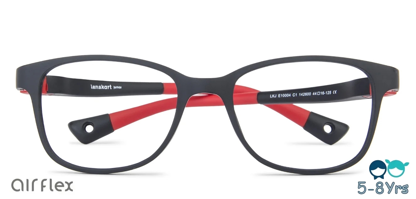 Matte Black Red Full Rim Rectangle Kids 5 Yrs Lenskart Junior Air Flex Lkj E10004 C1 Eyeglasses Lenskart Com Lenskart's products range from prescription eyewear, branded contact lenses and sunglasses, all equipped with the customers' eye power. lenskart junior lkj e10004