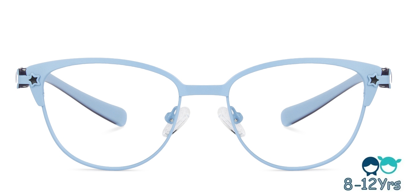 Kids Glasses Blue Sky Blue Full Rim Cat Eye Kids 8 Yrs Lenskart Junior Metal Flex Lkj E10010 C2 Lenskart Com Free shipping cash on delivery 14 days return. lenskart junior lkj e10010
