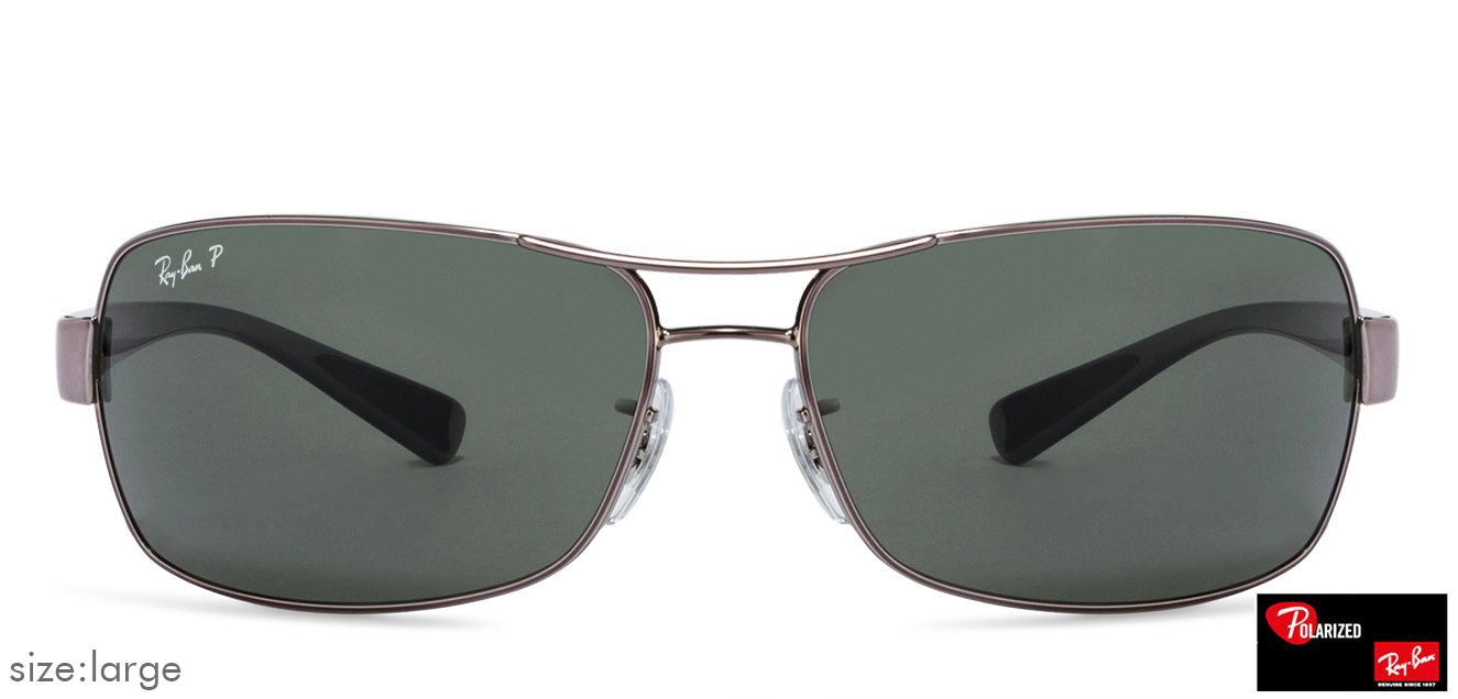 Shop Online For Ray Ban Rb3379 Large Size 64 Gunmetal Green 004 58 Men Polarized Sunglasses