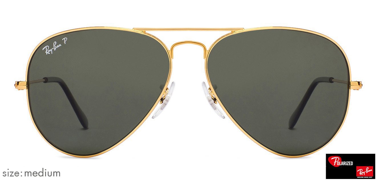 Ray Ban Rb3025 Medium Size 58 Golden Natural Green Unisex Polarized 58 Sunglasses