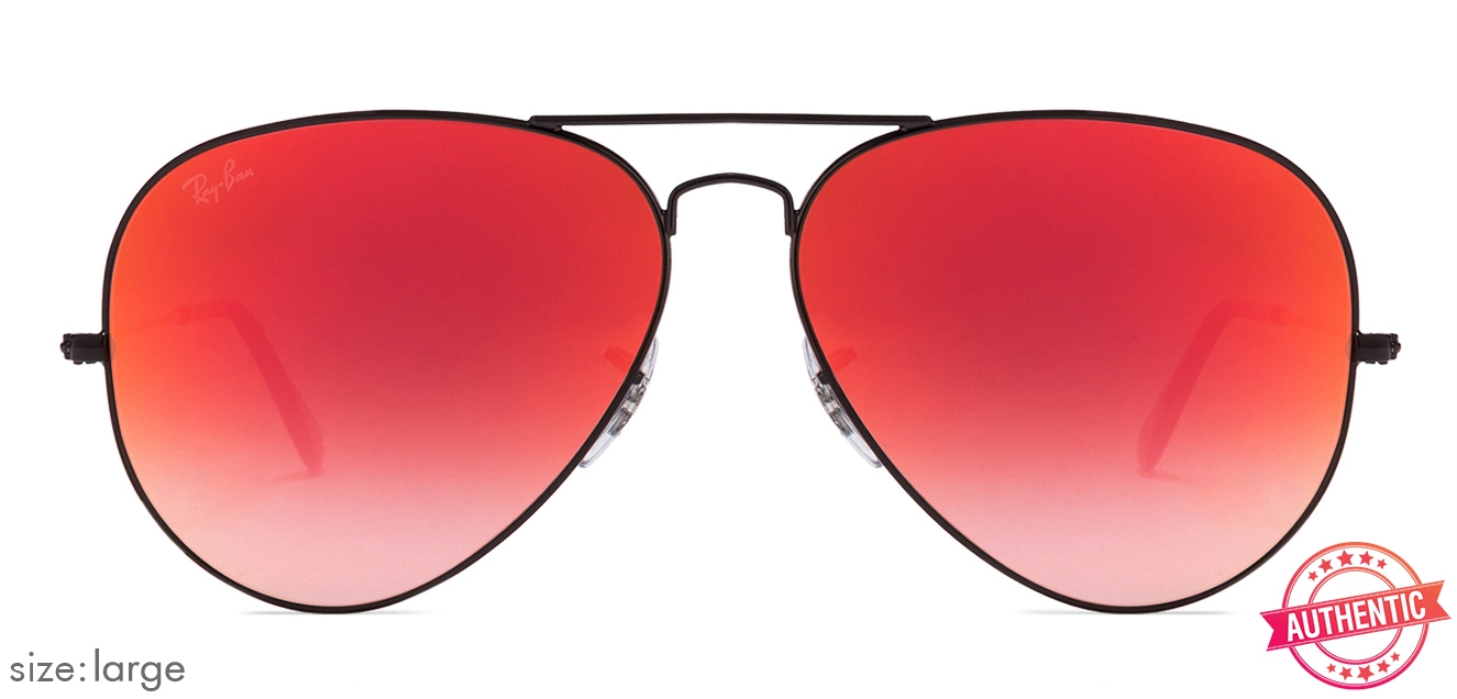 ray ban aviator red lenses