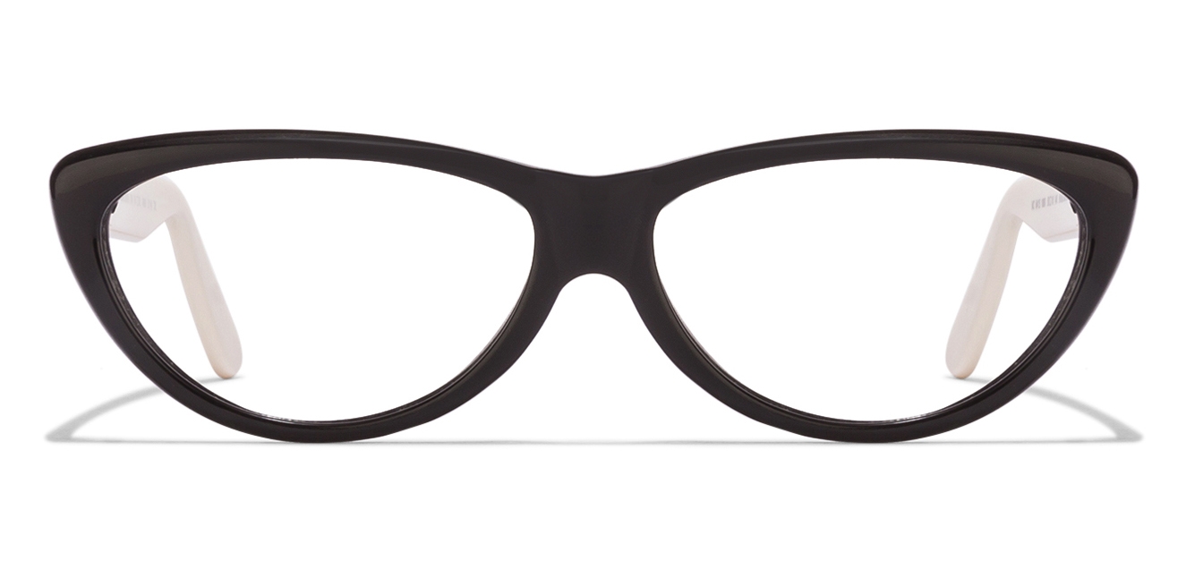 Shop Online For Black White Full Rim Cat Eye Small Size 50