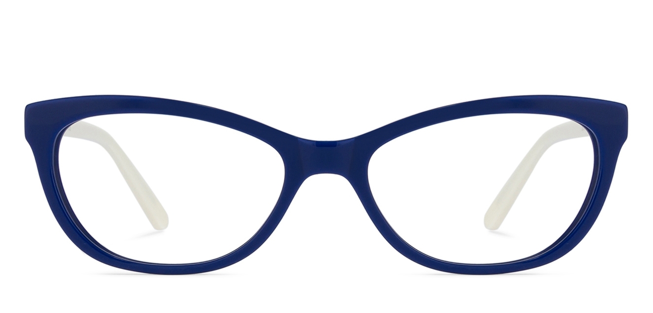 Blue White Full Rim Cat Eye Medium Size 51 Vincent Chase