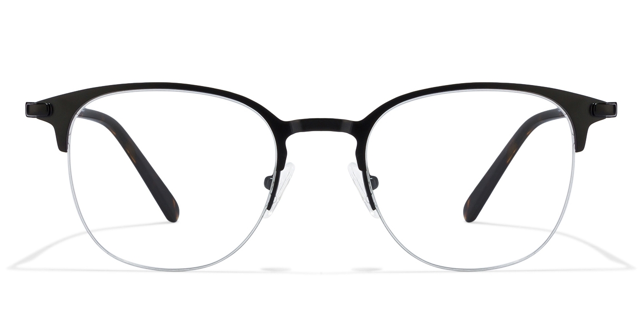 half rim wayfarer eyeglasses