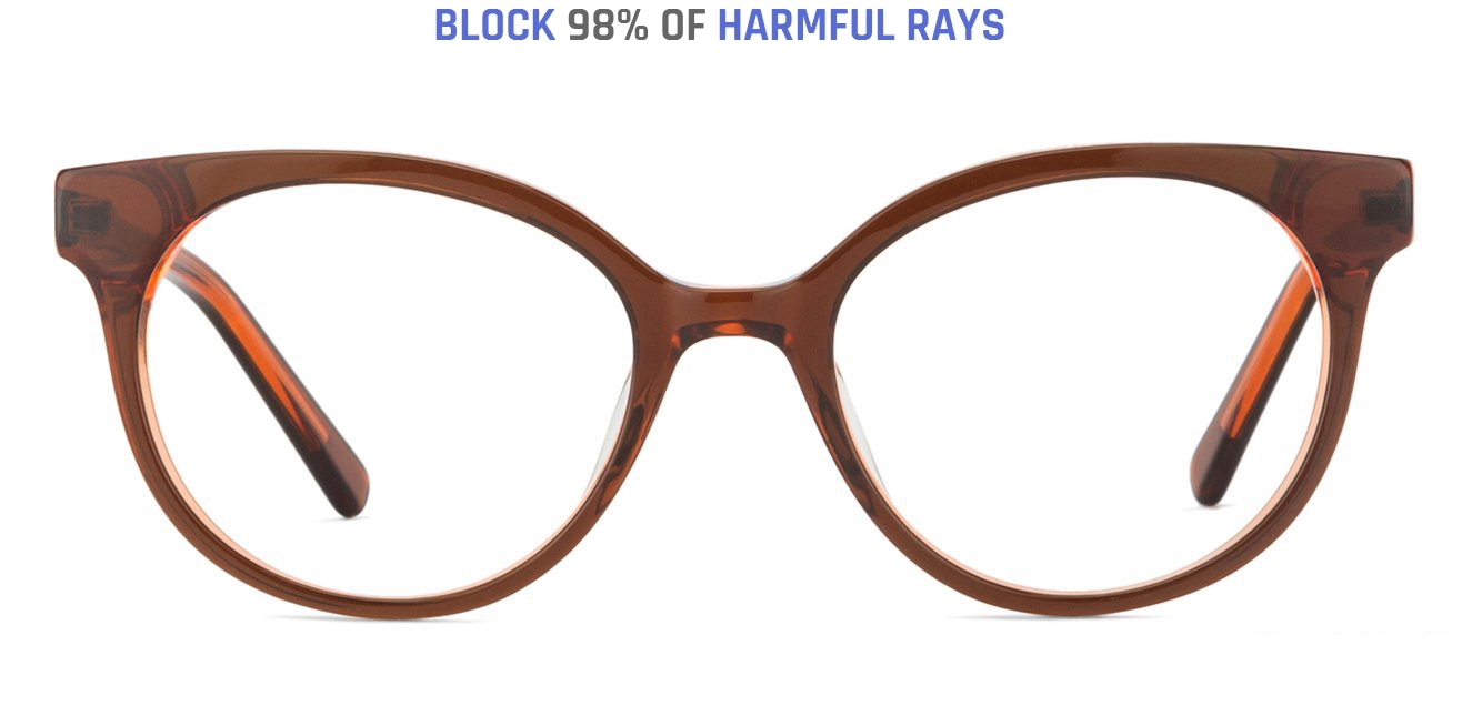 Buy Brown Transparent Full Rim Cat Eye Small Size 48 Vincent
