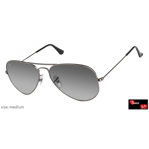 Shop Online For Ray Ban Rb3025 Medium Size 58 Gunmetal Blue Grey Gradient 004 78 Men Polarized Sunglasses