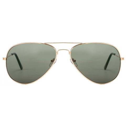 MTV AI-009 Size:58 Gold Green Col 207 Aviator Shape Men's Sunglasses