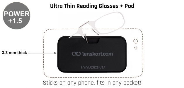 ThinOptics Go-Reader Glasses With Case