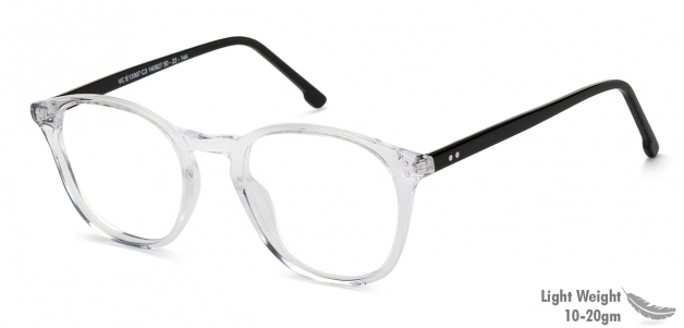 white plastic eyeglasses