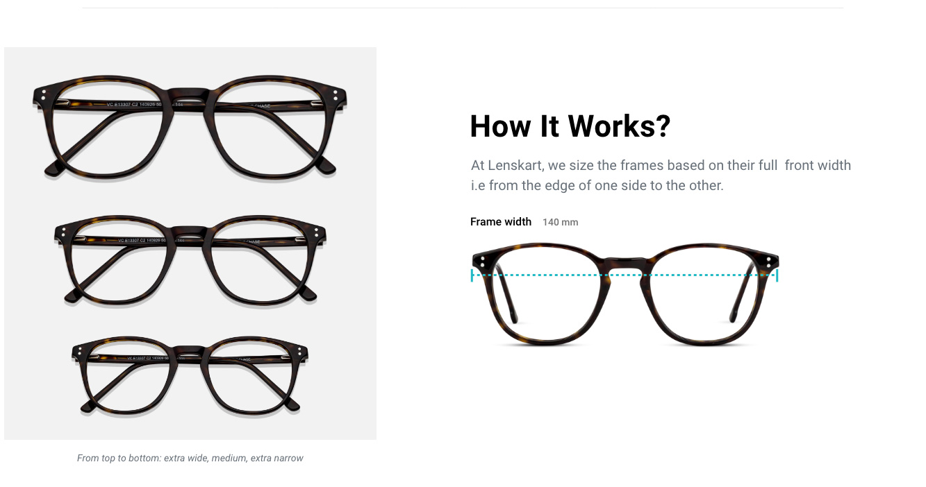 lenskart frame dimensions