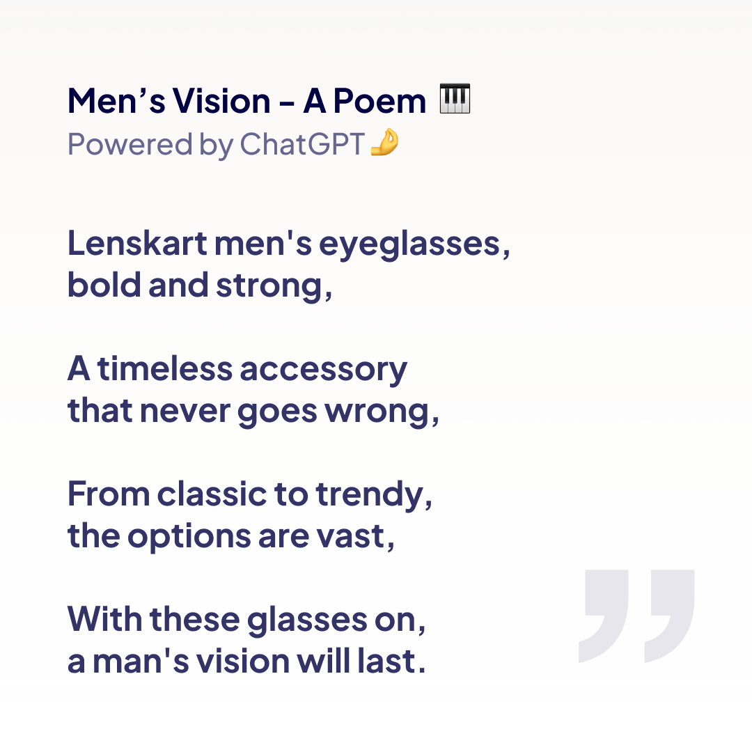 Explore Men Eye Poem Banner