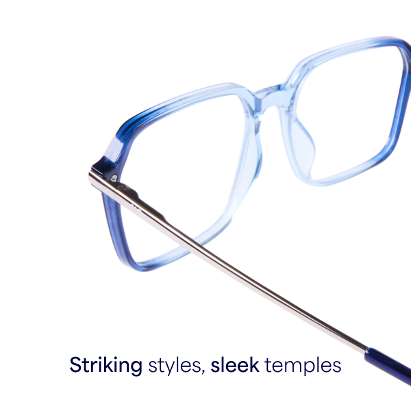 Buy Silver Blue Full Rim Rectangle Lenskart Air Fusion LA E17015-C1 ...