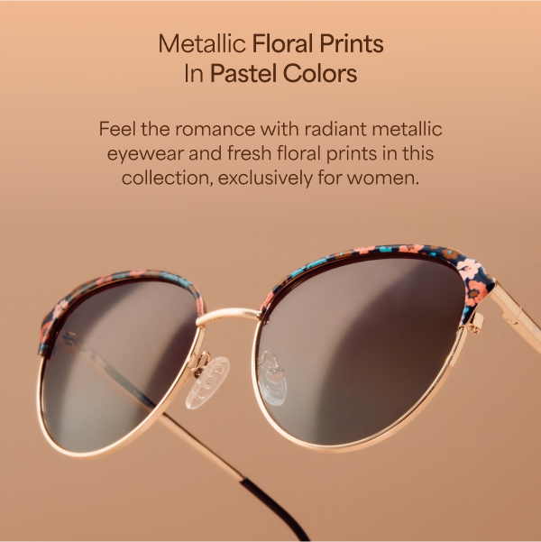 Buy Blue Gold Full Rim Geometric Vincent Chase FLORAL EDIT VC