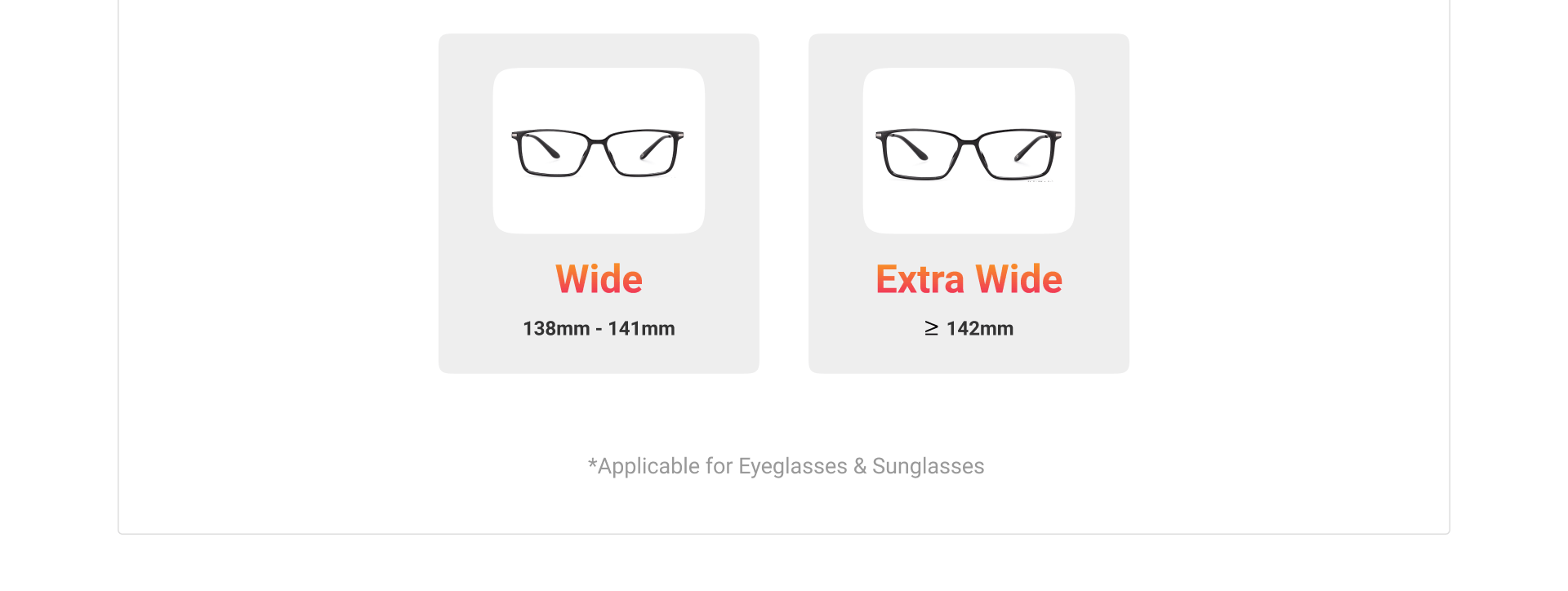 Frame size guide | Glasses Gallery | Prescription glasses online