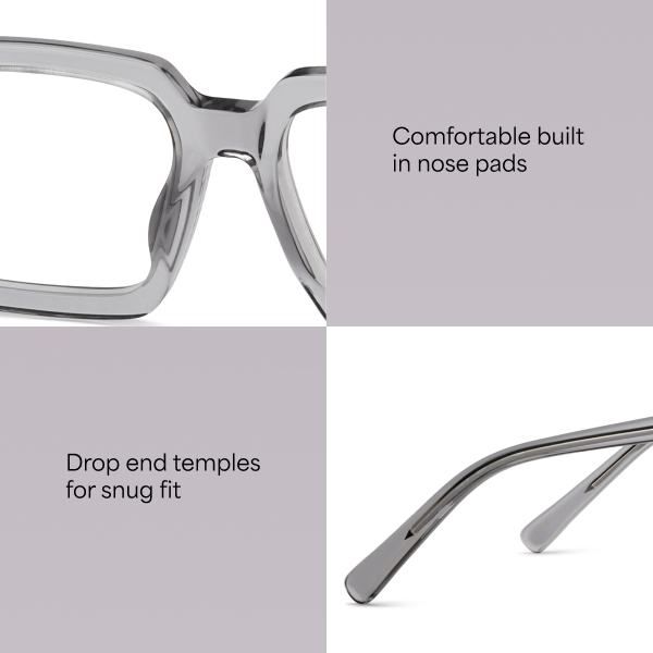 Grey Full Rim Square Lenskart STUDIO LS E15666-C6 Eyeglasses