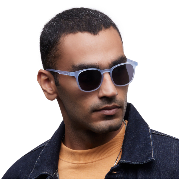 Shop online for Blue Grey Full Rim Wayfarer Lenskart HUSTLR VC S15999